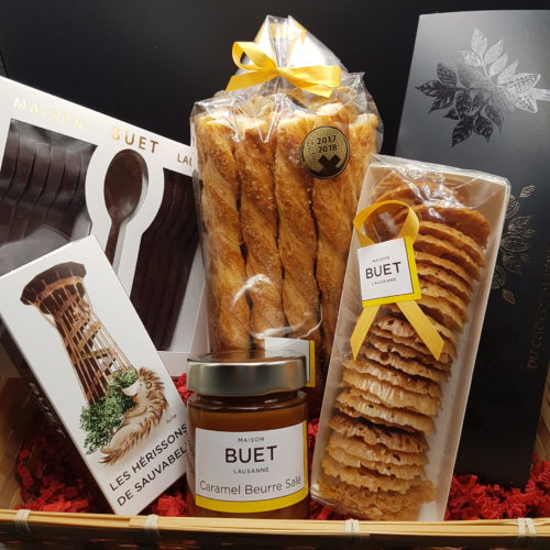 boutique en ligne maison buet lausanne chocolatier pâtissier boulanger traiteur panier garni chocolat pâtisserie boulangerie