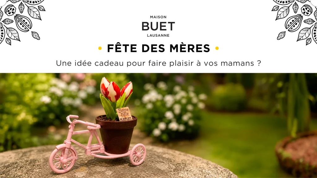 Fête des mères tulipes en chocolat artisanal lausanne maison buet chocolatier artisan