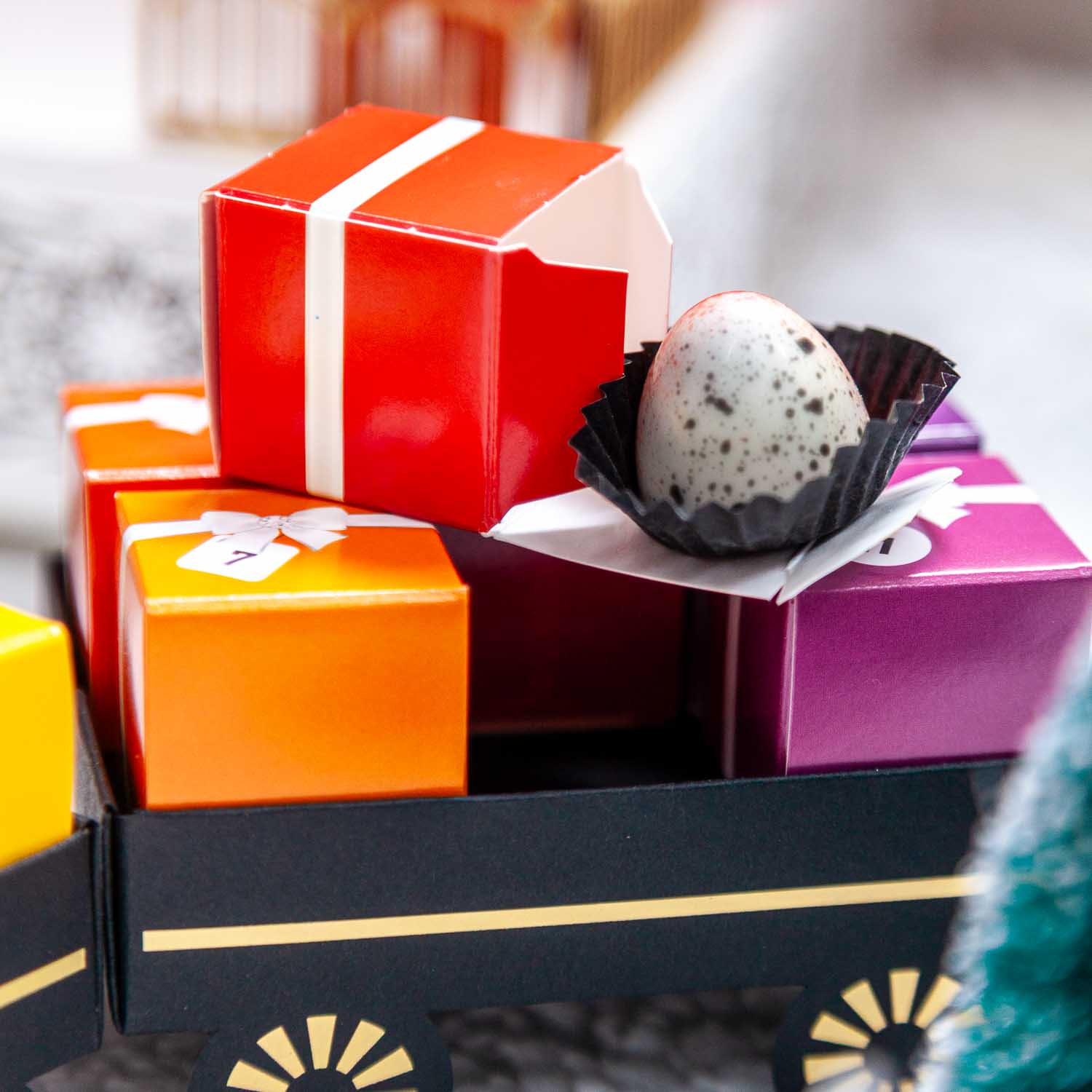 Calendrier de l'Avent - Le Train 4 Calendrier de l'Avent chocolat artisanal - Maison BUET Lausanne - Le Train