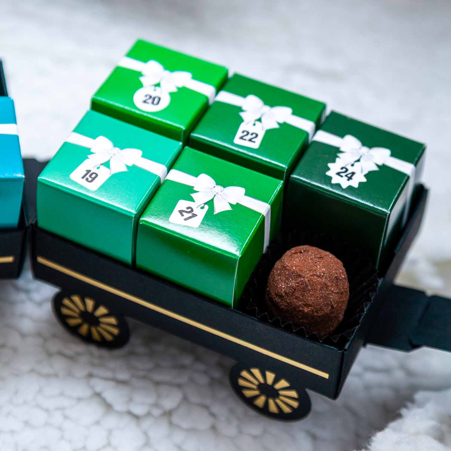 Calendrier de l'Avent - Le Train 3 Calendrier de l'Avent chocolat artisanal - Maison BUET Lausanne - Le Train